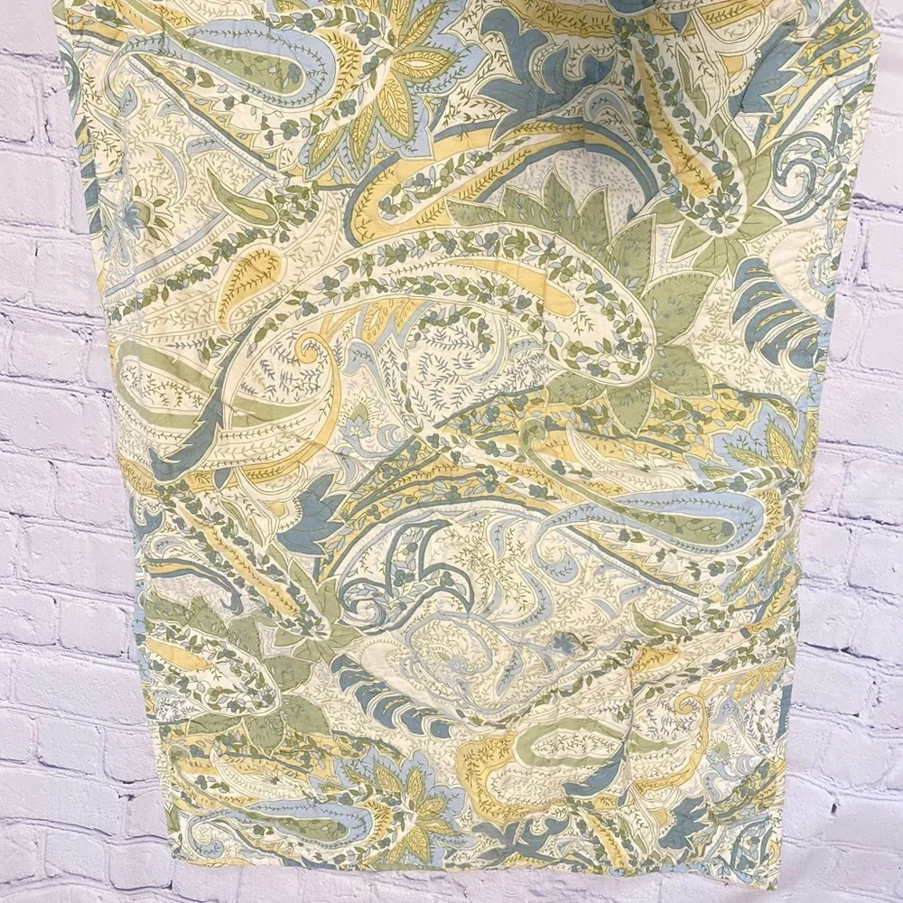 Pottery Barn floral paisley cotton standard shams